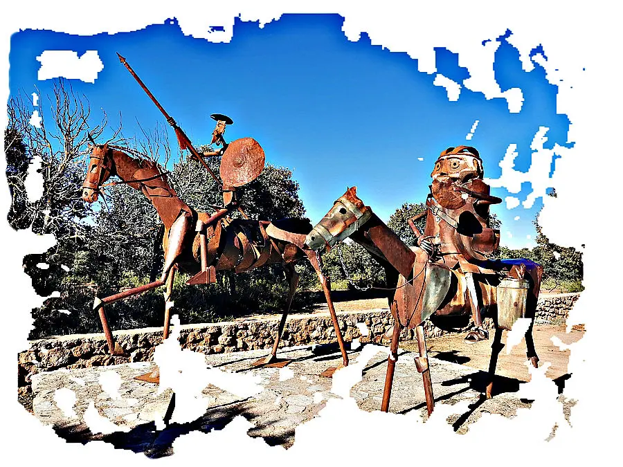 Don Quijote y Sancho, Cueva de Montesinos - Ossa de Montiel