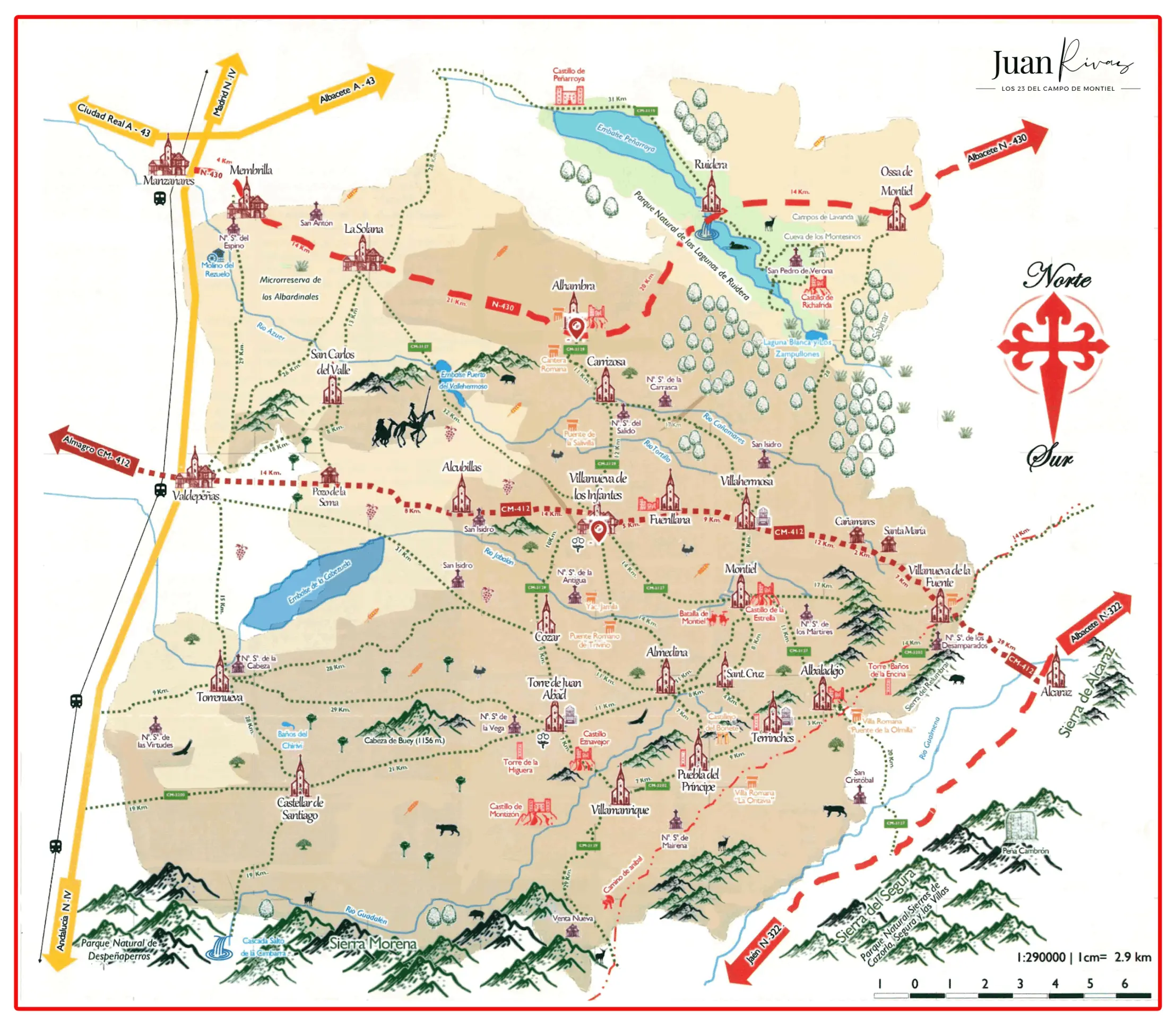 Mapa Turístico del Campo de Montiel