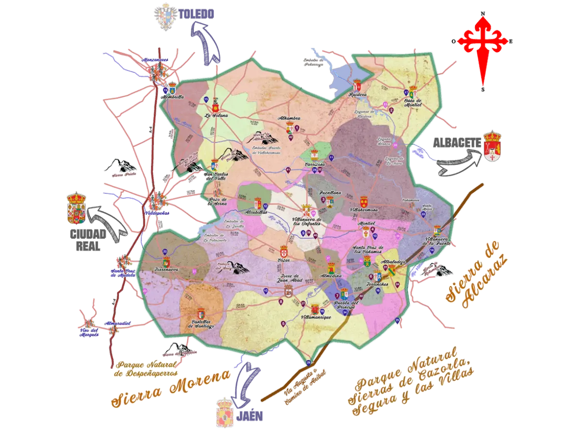 Mapa del Campo de Montiel